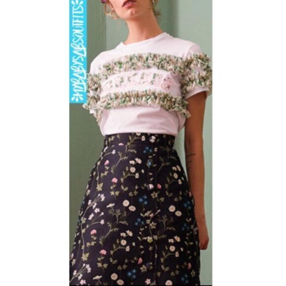 GIUSEPPE Di Morabito | Floral Jacquard A-line Skirt - Picture 12 of 12